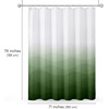 image:imageAmericanflat 71x74 Light Blue Ombre Shower Curtain  WaterResistant Long Shower Curtain with Durable Grommets and 12 Hooks  100 PolyesterWave Green Ombre