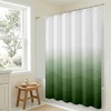 image:imageAmericanflat 71x74 Light Blue Ombre Shower Curtain  WaterResistant Long Shower Curtain with Durable Grommets and 12 Hooks  100 PolyesterWave Green Ombre