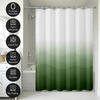image:imageAmericanflat 71x74 Light Blue Ombre Shower Curtain  WaterResistant Long Shower Curtain with Durable Grommets and 12 Hooks  100 PolyesterWave Green Ombre