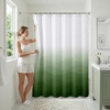image:imageAmericanflat 71x74 Light Blue Ombre Shower Curtain  WaterResistant Long Shower Curtain with Durable Grommets and 12 Hooks  100 PolyesterWave Green Ombre