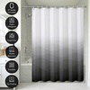 image:imageAmericanflat 71x74 Light Blue Ombre Shower Curtain  WaterResistant Long Shower Curtain with Durable Grommets and 12 Hooks  100 PolyesterWave Grey Ombre