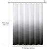 image:imageAmericanflat 71x74 Light Blue Ombre Shower Curtain  WaterResistant Long Shower Curtain with Durable Grommets and 12 Hooks  100 PolyesterWave Grey Ombre