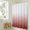 image:imageAmericanflat 71x74 Light Blue Ombre Shower Curtain  WaterResistant Long Shower Curtain with Durable Grommets and 12 Hooks  100 PolyesterWave Pink Ombre