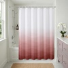 image:imageAmericanflat 71x74 Light Blue Ombre Shower Curtain  WaterResistant Long Shower Curtain with Durable Grommets and 12 Hooks  100 PolyesterWave Pink Ombre