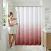 image:imageAmericanflat 71x74 Light Blue Ombre Shower Curtain  WaterResistant Long Shower Curtain with Durable Grommets and 12 Hooks  100 PolyesterWave Pink Ombre