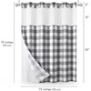 image:imageAmericanflat 71x74 Pink Ombre Shower Curtain  WaterResistant Long Shower Curtain with Durable Metal Grommets and 12 Hooks  100 PolyesterBlack  White