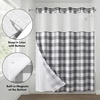 image:imageAmericanflat 71x74 Pink Ombre Shower Curtain  WaterResistant Long Shower Curtain with Durable Metal Grommets and 12 Hooks  100 PolyesterBlack  White