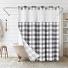 image:imageAmericanflat 71x74 Pink Ombre Shower Curtain  WaterResistant Long Shower Curtain with Durable Metal Grommets and 12 Hooks  100 PolyesterBlack  White