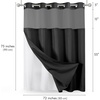 image:imageAmericanflat 71x74 Pink Ombre Shower Curtain  WaterResistant Long Shower Curtain with Durable Metal Grommets and 12 Hooks  100 PolyesterBlack