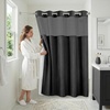 image:imageAmericanflat 71x74 Pink Ombre Shower Curtain  WaterResistant Long Shower Curtain with Durable Metal Grommets and 12 Hooks  100 PolyesterBlack