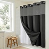 image:imageAmericanflat 71x74 Pink Ombre Shower Curtain  WaterResistant Long Shower Curtain with Durable Metal Grommets and 12 Hooks  100 PolyesterBlack