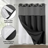 image:imageAmericanflat 71x74 Pink Ombre Shower Curtain  WaterResistant Long Shower Curtain with Durable Metal Grommets and 12 Hooks  100 PolyesterBlack