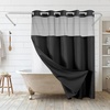 image:imageAmericanflat 71x74 Pink Ombre Shower Curtain  WaterResistant Long Shower Curtain with Durable Metal Grommets and 12 Hooks  100 PolyesterBlack