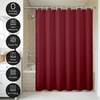 image:imageAmericanflat 71x74 Pink Ombre Shower Curtain  WaterResistant Long Shower Curtain with Durable Metal Grommets and 12 Hooks  100 PolyesterBurgundy