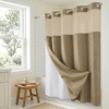 image:imageAmericanflat 71x74 Pink Ombre Shower Curtain  WaterResistant Long Shower Curtain with Durable Metal Grommets and 12 Hooks  100 PolyesterDark Khaki