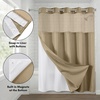 image:imageAmericanflat 71x74 Pink Ombre Shower Curtain  WaterResistant Long Shower Curtain with Durable Metal Grommets and 12 Hooks  100 PolyesterDark Khaki