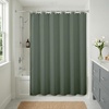 image:imageAmericanflat 71x74 Pink Ombre Shower Curtain  WaterResistant Long Shower Curtain with Durable Metal Grommets and 12 Hooks  100 PolyesterGreen