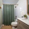 image:imageAmericanflat 71x74 Pink Ombre Shower Curtain  WaterResistant Long Shower Curtain with Durable Metal Grommets and 12 Hooks  100 PolyesterGreen