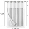 image:imageAmericanflat 71x74 Pink Ombre Shower Curtain  WaterResistant Long Shower Curtain with Durable Metal Grommets and 12 Hooks  100 PolyesterGrey  White