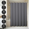 image:imageAmericanflat 71x74 Pink Ombre Shower Curtain  WaterResistant Long Shower Curtain with Durable Metal Grommets and 12 Hooks  100 PolyesterGrey