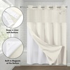 image:imageAmericanflat 71x74 Pink Ombre Shower Curtain  WaterResistant Long Shower Curtain with Durable Metal Grommets and 12 Hooks  100 PolyesterIvory