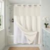 image:imageAmericanflat 71x74 Pink Ombre Shower Curtain  WaterResistant Long Shower Curtain with Durable Metal Grommets and 12 Hooks  100 PolyesterIvory