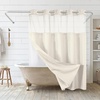image:imageAmericanflat 71x74 Pink Ombre Shower Curtain  WaterResistant Long Shower Curtain with Durable Metal Grommets and 12 Hooks  100 PolyesterIvory