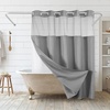image:imageAmericanflat 71x74 Pink Ombre Shower Curtain  WaterResistant Long Shower Curtain with Durable Metal Grommets and 12 Hooks  100 PolyesterLight Grey