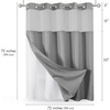 image:imageAmericanflat 71x74 Pink Ombre Shower Curtain  WaterResistant Long Shower Curtain with Durable Metal Grommets and 12 Hooks  100 PolyesterLight Grey