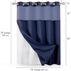 image:imageAmericanflat 71x74 Pink Ombre Shower Curtain  WaterResistant Long Shower Curtain with Durable Metal Grommets and 12 Hooks  100 PolyesterNavy