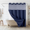 image:imageAmericanflat 71x74 Pink Ombre Shower Curtain  WaterResistant Long Shower Curtain with Durable Metal Grommets and 12 Hooks  100 PolyesterNavy