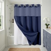 image:imageAmericanflat 71x74 Pink Ombre Shower Curtain  WaterResistant Long Shower Curtain with Durable Metal Grommets and 12 Hooks  100 PolyesterNavy