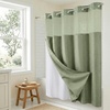 image:imageAmericanflat 71x74 Pink Ombre Shower Curtain  WaterResistant Long Shower Curtain with Durable Metal Grommets and 12 Hooks  100 PolyesterSage
