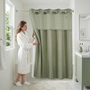 image:imageAmericanflat 71x74 Pink Ombre Shower Curtain  WaterResistant Long Shower Curtain with Durable Metal Grommets and 12 Hooks  100 PolyesterSage