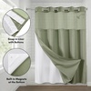 image:imageAmericanflat 71x74 Pink Ombre Shower Curtain  WaterResistant Long Shower Curtain with Durable Metal Grommets and 12 Hooks  100 PolyesterSage