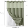 image:imageAmericanflat 71x74 Pink Ombre Shower Curtain  WaterResistant Long Shower Curtain with Durable Metal Grommets and 12 Hooks  100 PolyesterSage