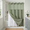 image:imageAmericanflat 71x74 Pink Ombre Shower Curtain  WaterResistant Long Shower Curtain with Durable Metal Grommets and 12 Hooks  100 PolyesterSage