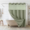 image:imageAmericanflat 71x74 Pink Ombre Shower Curtain  WaterResistant Long Shower Curtain with Durable Metal Grommets and 12 Hooks  100 PolyesterSage