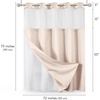 image:imageAmericanflat 71x74 Pink Ombre Shower Curtain  WaterResistant Long Shower Curtain with Durable Metal Grommets and 12 Hooks  100 PolyesterWarm Beige