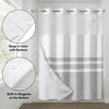 image:imageAmericanflat 71x74 Pink Ombre Shower Curtain  WaterResistant Long Shower Curtain with Durable Metal Grommets and 12 Hooks  100 PolyesterWhite  Grey