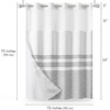 image:imageAmericanflat 71x74 Pink Ombre Shower Curtain  WaterResistant Long Shower Curtain with Durable Metal Grommets and 12 Hooks  100 PolyesterWhite  Grey