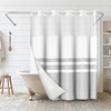 image:imageAmericanflat 71x74 Pink Ombre Shower Curtain  WaterResistant Long Shower Curtain with Durable Metal Grommets and 12 Hooks  100 PolyesterWhite  Grey