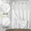 image:imageAmericanflat 71x74 Pink Ombre Shower Curtain  WaterResistant Long Shower Curtain with Durable Metal Grommets and 12 Hooks  100 PolyesterWhite