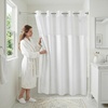 image:imageAmericanflat 71x74 Pink Ombre Shower Curtain  WaterResistant Long Shower Curtain with Durable Metal Grommets and 12 Hooks  100 PolyesterWhite