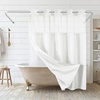 image:imageAmericanflat 71x74 Pink Ombre Shower Curtain  WaterResistant Long Shower Curtain with Durable Metal Grommets and 12 Hooks  100 PolyesterWhite