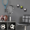 image:imageAmericanflat Baseball Display 3Pack  Black  Set of 3 wall mounts with metal rings and builtin keyholes holds baseballs softballs or tennis ballsBaseball Display for Wall