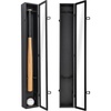 image:imageAmericanflat 378x43 Baseball Bat Display Case  Black  Lockable with key polished plexiglass front custom cutouts hold a bat and ball mounts vertically or horizontallyBlack  Baseball Bat Display Case