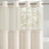 image:imageAmericanflat 71x74 Pink Ombre Shower Curtain  WaterResistant Long Shower Curtain with Durable Metal Grommets and 12 Hooks  100 PolyesterIvory