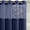 image:imageAmericanflat 71x74 Pink Ombre Shower Curtain  WaterResistant Long Shower Curtain with Durable Metal Grommets and 12 Hooks  100 PolyesterNavy