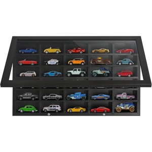image:imageAmericanflat 11x18 Toy Car Display Case  Black  Holds up to 30 standard Shatterresistant glass wall mounted displayBlack